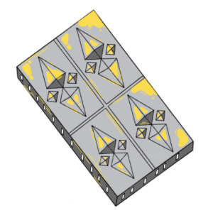 قالب بتن طرح دار مستطیلی
