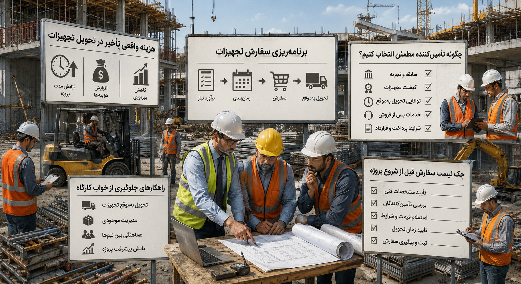 تأخیر در تحویل تجهیزات قالب‌بندی